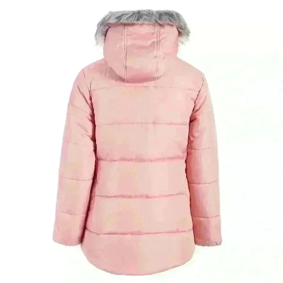 S Rothschild & CO Big Girls Solid Quilted Puffer Jacket and Scarf Set M 10/12 - Picture 2 of 15